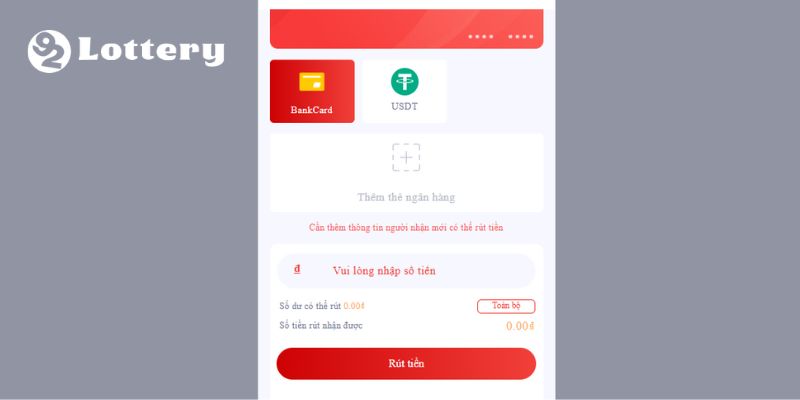 Rút tiền 92lottery